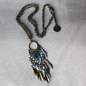 Vintage boho fringe necklace
